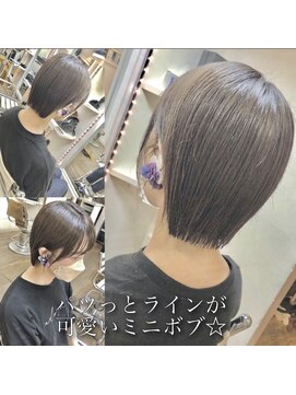 イマ(ima) パツっとラインが可愛いミニボブ☆ 担当:市橋享