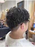 メンズパーマ刈り上げ 奥東巧真