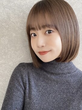 ロンドウル 熊本(Lond ulu) 大人可愛いショートボブ/ベージュカラー