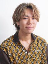 オーシャントーキョー(OCEAN TOKYO) ハイライトミルクティーベージュツーブロックメンズマッシュ