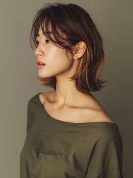 アルトリスト(Altruist Aging×HAIR&SPA) ★ダークアッシュ大人ガーリーボブ着物ミディアムレイヤーカット