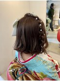 成人式ミディアムボブスタイル