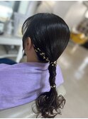 シンプルだけど金箔で華やかに