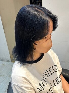 インク サカエ(inq sakae) ブリーチ1回ダブルカラーブルーグレージュ