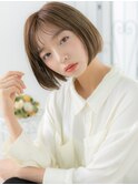 綾瀬/髪質改善/パールベージュ×美髪切りっぱなしボブa