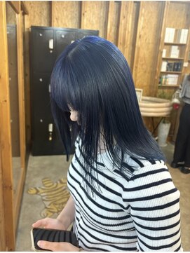 アフターニュース 新潟(afternews) ダークネイビーブルー/ブリーチなし//髪質改善/新潟/駅南