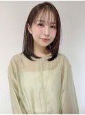 ミディアムヘア 暗めカラー チョコレートカラー