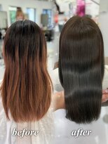 ハピネス 梅田茶屋町店(HAPPINESS)&nbsp;韓国風/レイヤーカット/顔周り/顔まわり/髪質改善/ベージュ