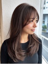 アンサ 小倉店(ANSA) 透明感ブラウン × ナチュラルレイヤーロング