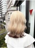 ホワイトブロンド×ブラウン