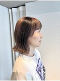 セクションカラー/透明感ボブ