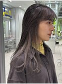 ケアブリーチインナーカラーグレージュグレーカラー