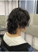【梅田】メンズミディアムヘア色気スパイラルパーマ