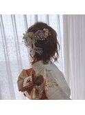 ウォーターフォールハーフアップスタイル