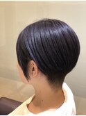 刈り上げショート×ブルーパープル◎20代30代40代50代
