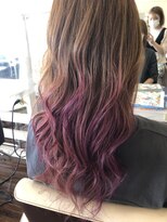フェアリー 笹沖店 (fairy Sasaoki)&nbsp;ピンクパープルグラデーションロングヘア