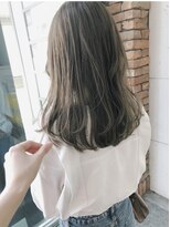 アンカーデイズ(Anchor Days)&nbsp;透け感オリーブベージュ ロング/ブラウンベージュ/ダブルカラー