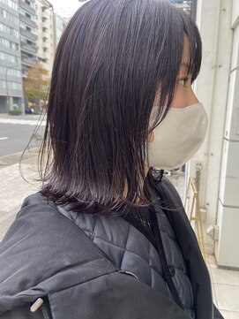 インビテーション(invitation) 肩ラインボブ・ダークバイオレット