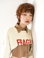 テトヘアー(teto hair) ショートパーマ　ニュアンス　暖色コーラルピンクオレンジ