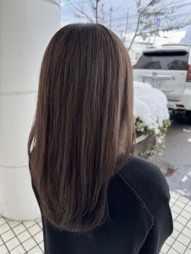 ジップ 緑店(zip) 韓国風レイヤーカット×30代流行セミロング