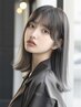 骨格/顔型診断＊まとまり&艶感UP☆カット+弱酸性ストレート+Aujua 