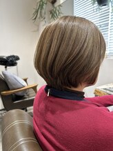 アンユヘアー 与野駅前店(unu.hair)&nbsp;30代40代50代与野/イメチェン大人女性/白髪ぼかしカラー