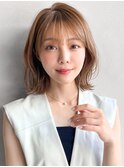 モテ髪大人可愛いレイヤーカット美髪外ハネボブ#517f0422