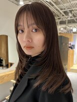 ノイカーム(noi Calm) 髪質改善トリートメントミルクティーベージュカラーくびれヘア