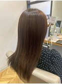 大人可愛いモテ愛されストレートロング＊髪質改善マロンベージュ