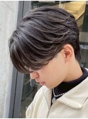 盛岡駅ニュアンスパーマ毛流れセンターパートフェザーパーマ30代