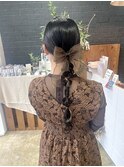 タイト編みおろしヘアセット＊