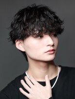 リップス 仙台annex(LIPPS)&nbsp;シャドウパーマスパイラルパーマラウンドマッシュ襟足あり