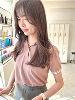 ヘアデザイン ソラ(Sola)&nbsp;ニュアンスカラー透明感ナチュラルストレートロング20代30代