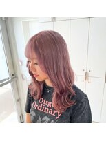 ヘアサロン ガリカ 表参道(hair salon Gallica) 【ハイトーンカラー】ピンクミルクティーベージュカラー