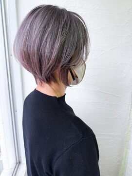 ムーンジェジェ(moon jeje) 大人ショートボブ30代40代50代60代前髪なし丸みショートby柴立