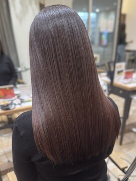ピンクブラウンカラー×髪質改善
