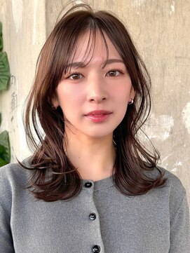 ロビー 表参道(ROBBY) ミディアムレイヤーカット/30代40代50代/顔周りカットくびれヘア