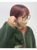 【加々美】丸みショートボブ/ミルクティーベージュ/髪質改善