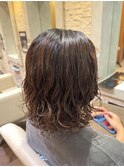大人かわいいゆるふわボブパーマ♪
