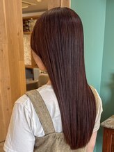 トップヘアーヒルズ 安城(TOP HAIR HILLS)&nbsp;安城艶髪ストレートロング髪質改善ピンクブラウン20代30代40代