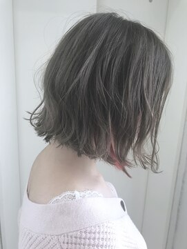ヘアーデザイン シュシュ(hair design Chou Chou by Yone) ☆chou chou☆インナーカラーチェリーピンク×カーキベージュ♪