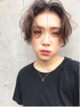 ソルトウォーター(SALT WATER) 外国人風ショートBob × ハイライト  須崎亮太