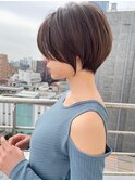 【福島】アースカラーくびれヘアひし形ショートボブ新宿