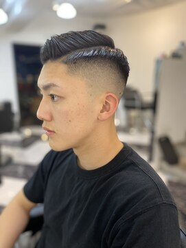 メリケンバーバーショップ トーキョー(MERICAN BARBERSHOP TYO) MEN'SHAIRツーブロック束感ショート波巻きハイライト48