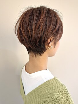 ラボー ノースプラザ店(LA'BO) 【LA'BO三浦】オレンジ×耳掛けショート