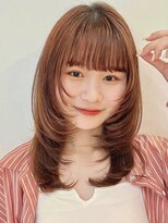 レイヤーカット/顔まわり/似合わせカット/メルティカラー/暖色