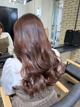 スティーロ 渋谷(Steelo) レイヤーカット×赤みブラウン