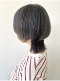 ウルフカット×ブルージュカラー