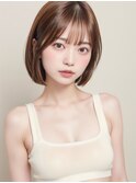 ショートボブミニウルフチェリーブラウン20代30代40代50代