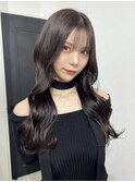 桑名ロングレイヤーカットハッシュカット透明感カラー重めロング